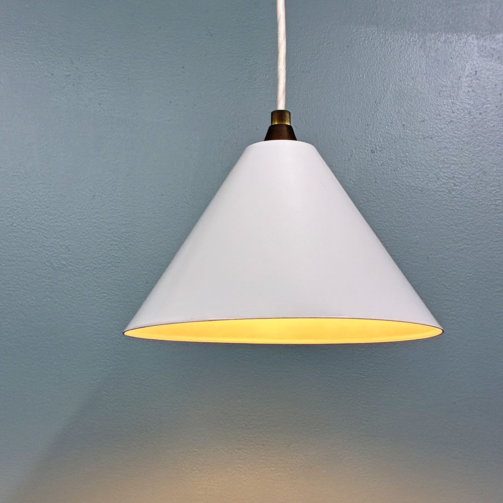 イデー IDEE ホーロー ペンダントライト PORCELAIN ENAMELED IRON LAMP ホワイト インダストリアルデザイン A ◎