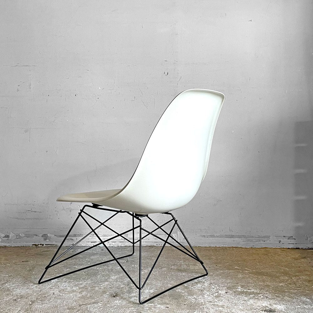 ハーマンミラー Herman Miller サイドシェルチェア 現行 FRP パーチメント キャッツクレイドルベース C&R イームズ ミッドセンチュリー ■