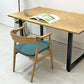 モモナチュラル MOMO Natural クルーチェア CREW CHAIR アームチェア ダイニングチェア オーク材 グリーンファブリック ●