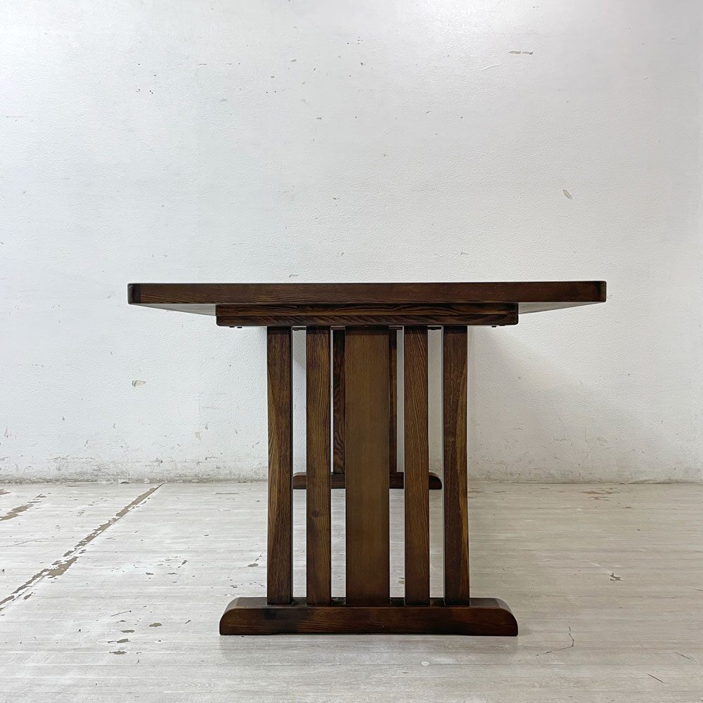 大川家具 鎌倉 ダイニングテーブル  オーク材 シンプルデザイン W160cm ●