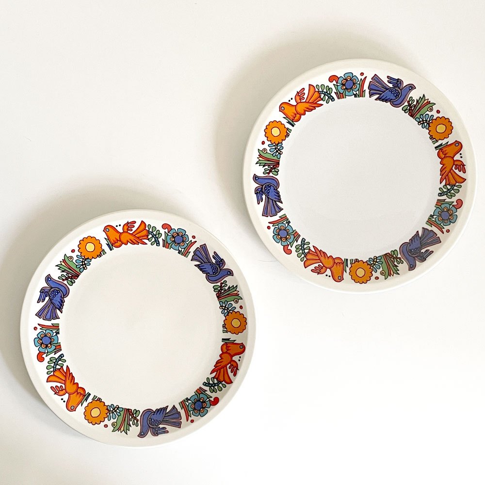ビレロイ＆ボッホ Villeroy＆Boch アカプルコ Acapulco ラウンド プレート 20cm ルクセンブルク製 ビンテージ A ■