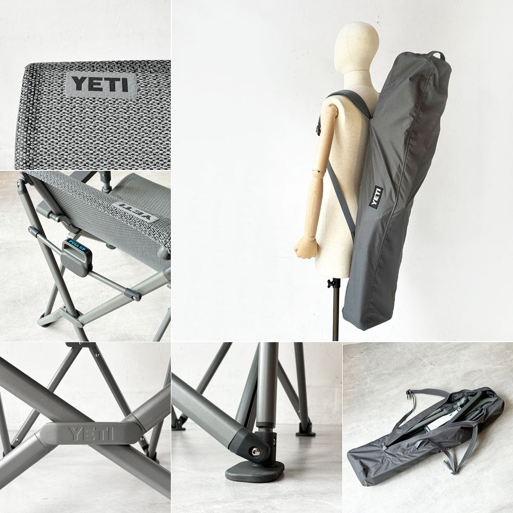 イエティ YETI トレイルヘッド Trailhead キャンプチェア フォールディングチェア アウトドア チャコール 折り畳み式 収納ケース付き アメリカ 美品 ★