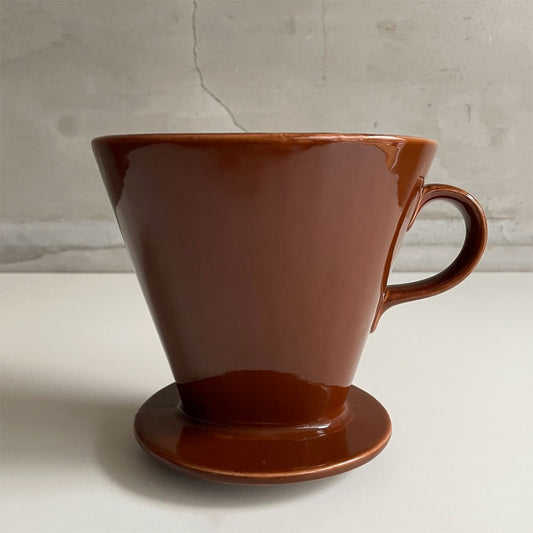 アラビア ARABIA コーヒードリッパー Lサイズ H14.5cm 陶器 ブラウン ビンテージ ♪