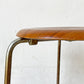 フリッツハンセン Fritz Hansen ビンテージ 3170 ドットスツール 3本脚 チーク材 アルネ・ヤコブセン Arne Jacobsen デンマーク 北欧家具 ★