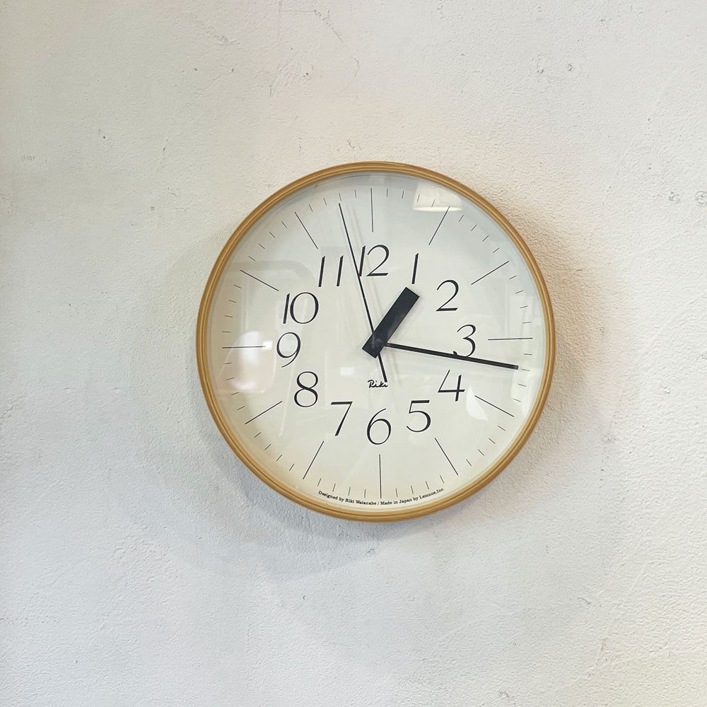 タカタレムノス Lemnos リキクロックRC Riki Clock RC 電波時計 ウォールクロック 渡辺力 Riki Watanabe 掛け時計 美品 ★
