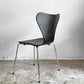フリッツハンセン Fritz Hansen セブンチェア ダイニングチェア カラードアッシュ ブラック アルネ・ヤコブセン 北欧 デンマーク 定価￥75,680- 美品 A ■
