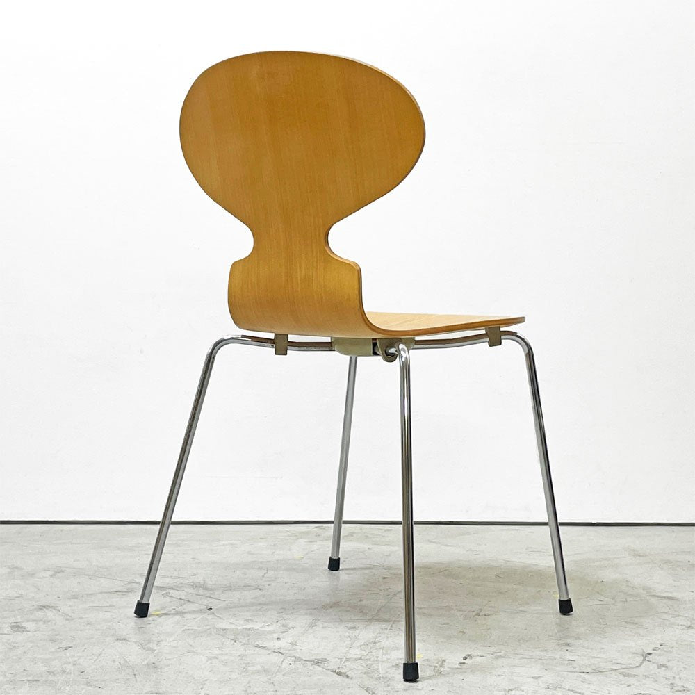 フリッツハンセン Fritz Hansen アントチェア 4本脚 ナチュラルビーチ ラッカー アルネ・ヤコブセン 北欧家具 H ●