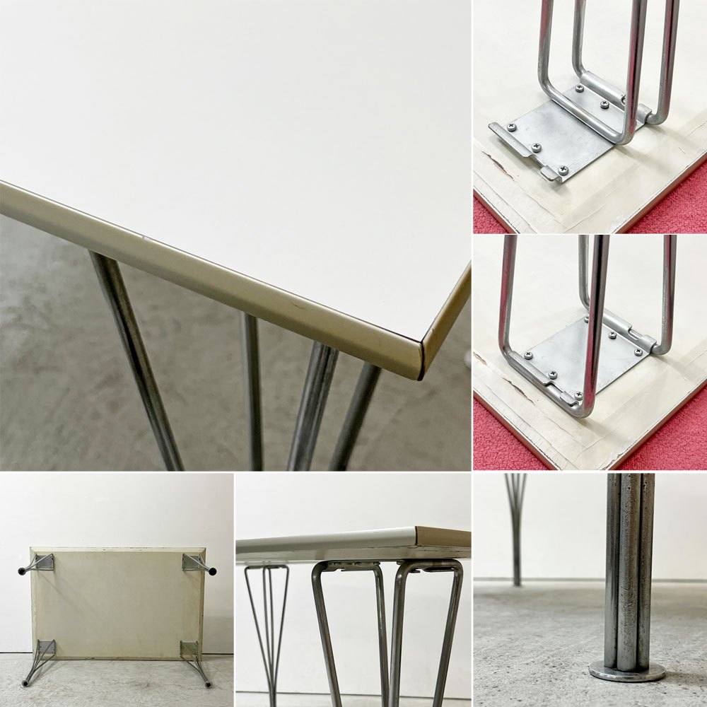 フリッツハンセン Fritz Hansen 長方形 TABLE SERIES Bテーブル ビンテージ ゴールドエッジ ダイニングテーブル ピート・ヘイン アルネ・ヤコブセン 希少 ●