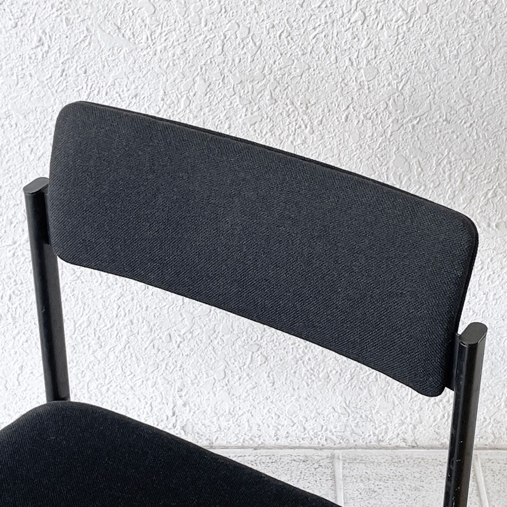 アスコ ASKO キキチェア KIKI CHAIR ダイニングチェア スチール ファブリック ブラック イルマリ・タピオヴァーラ フィンランド 北欧家具 ビンテージ ◇