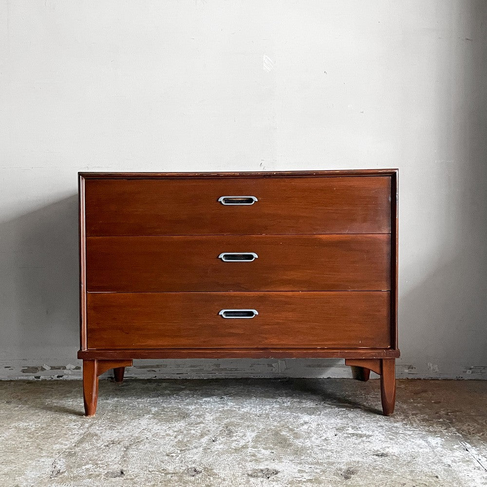 ドレクセルヘリテイジ DREXEL HERITAGE リシェル RISHEL チェス 3ドロワー ミッドセンチュリー USビンテージ 米国家具 ■