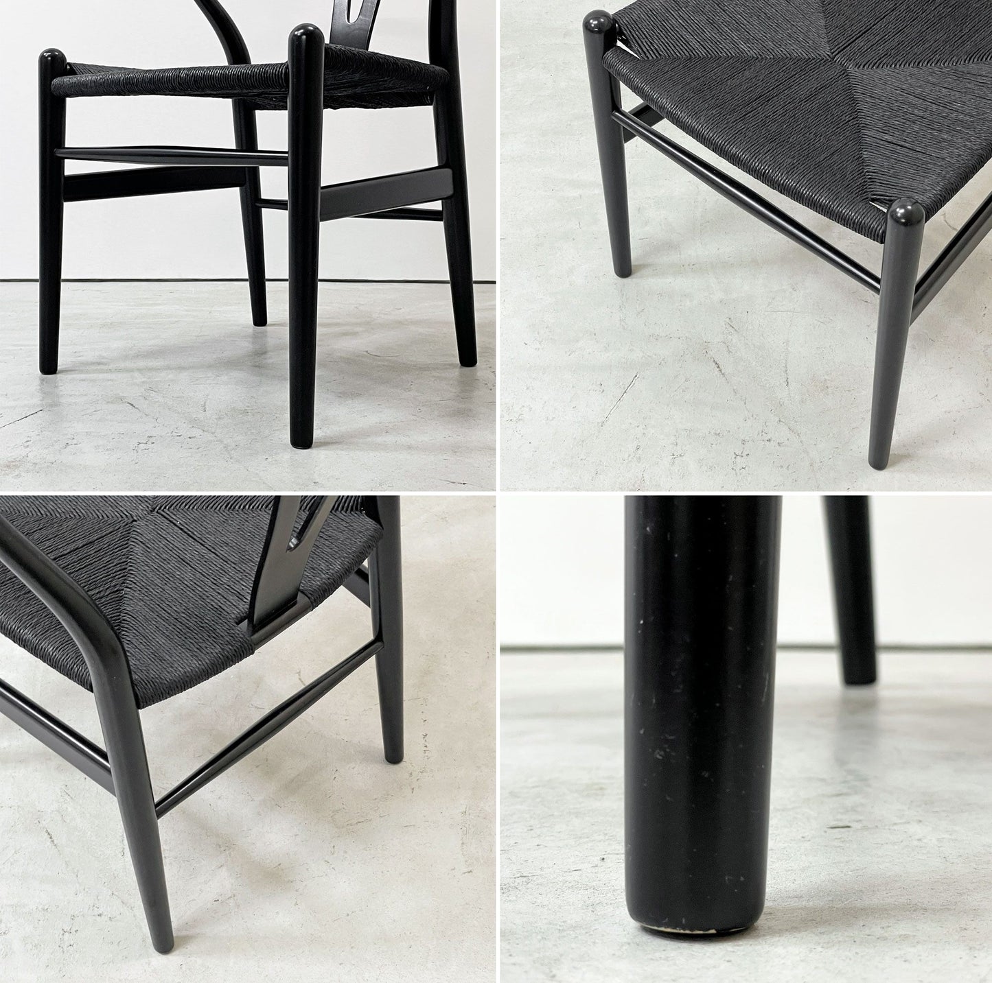 カールハンセン＆サン Carl Hansen & Son CH24 Yチェア ブラックラッカー×ブラックペーパーコード ビーチ材 ハンス・J・ウェグナー デンマーク 北欧家具 B ●