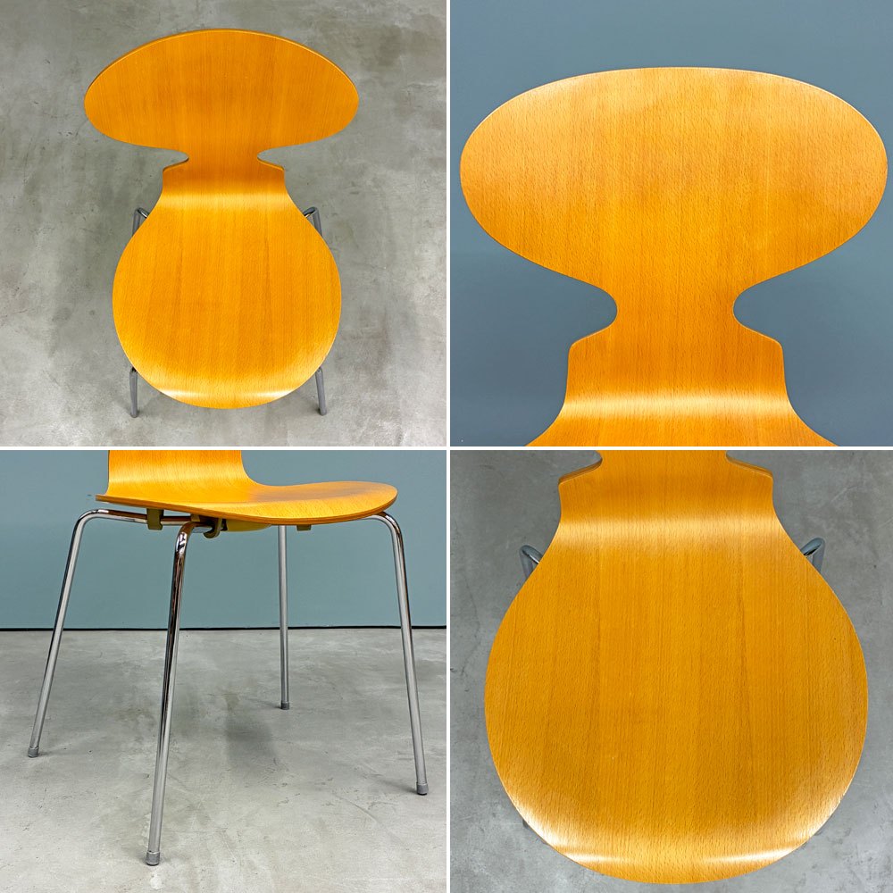 フリッツハンセン Fritz Hansen 3101 アリンコチェア アントチェア 4本脚 ナチュラルビーチ ラッカー仕上げ アルネ・ヤコブセン E ◎