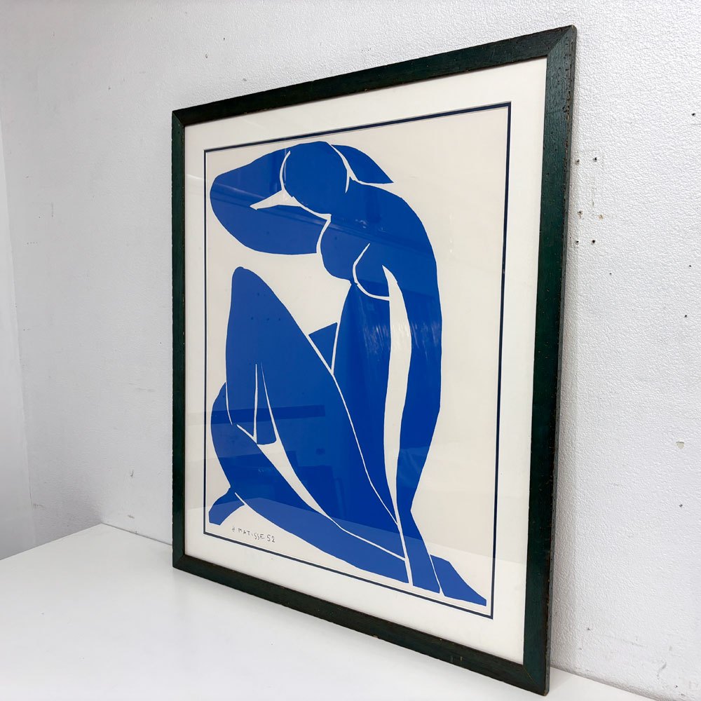 アンリ マティス Henri Matisse ブルーヌード2 Blue Nudes II シルクスクリーン ポスター W98×H103.5cm 額装品 ●