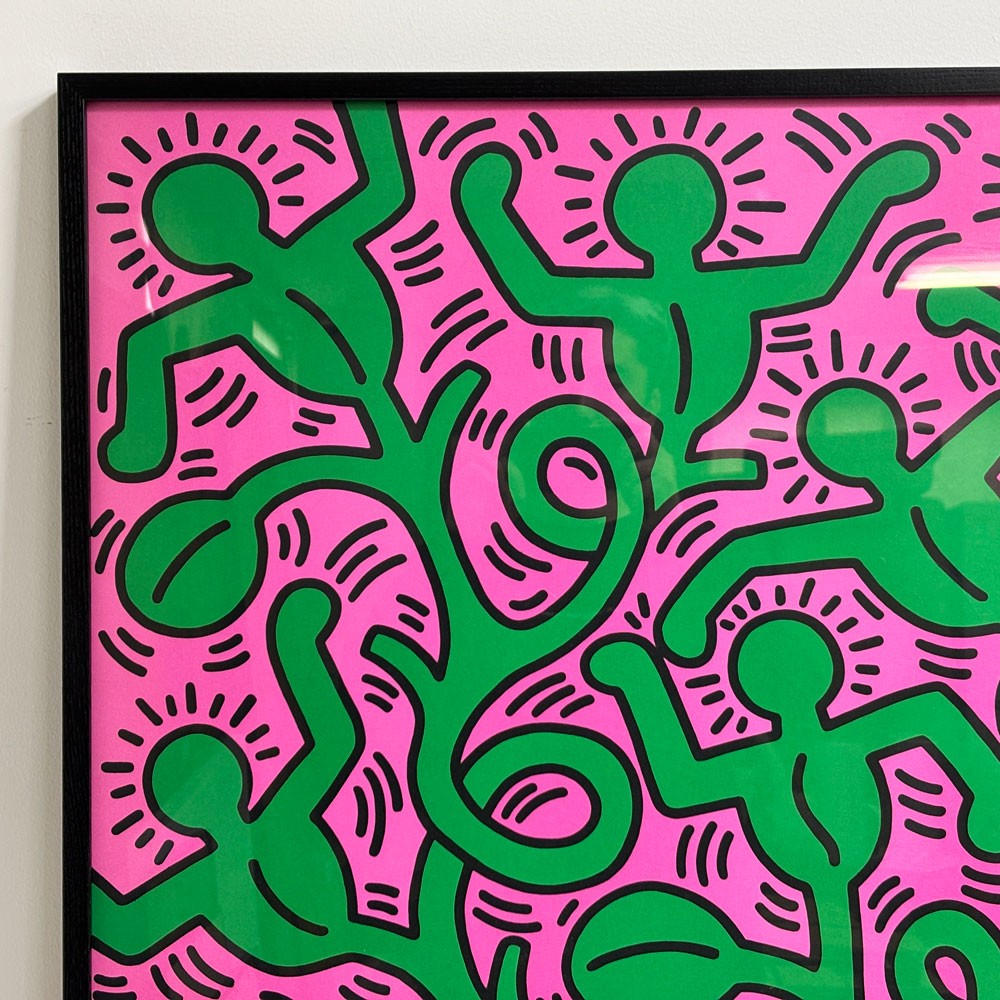 キース・ヘリング Keith Haring Untitled Tree of Life 1993 限定10枚 アートフレーム ポスター 113×92cm ポップアート ストリートアート 額装品 ●
