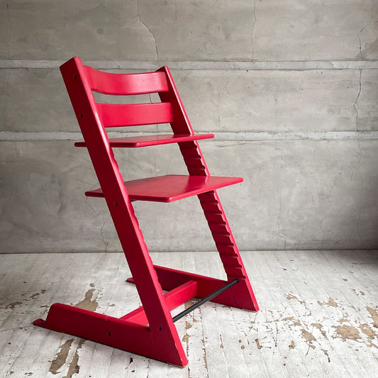 ストッケ STOKKE トリップトラップ TRIPP TRAPP ベビーチェア キッズチェア レッド S/N4～ ノルウェー 北欧家具 現状品 ♪