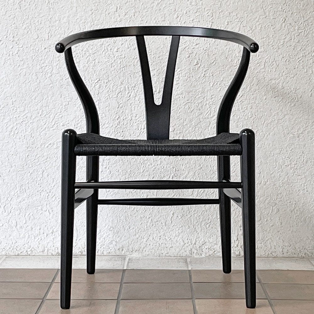 カールハンセン＆サン Carl Hansen & Son CH24 Yチェア ブラックラッカー × ブラックペーパーコード ハンス・J・ウェグナー ビーチ材 北欧家具 B ◇