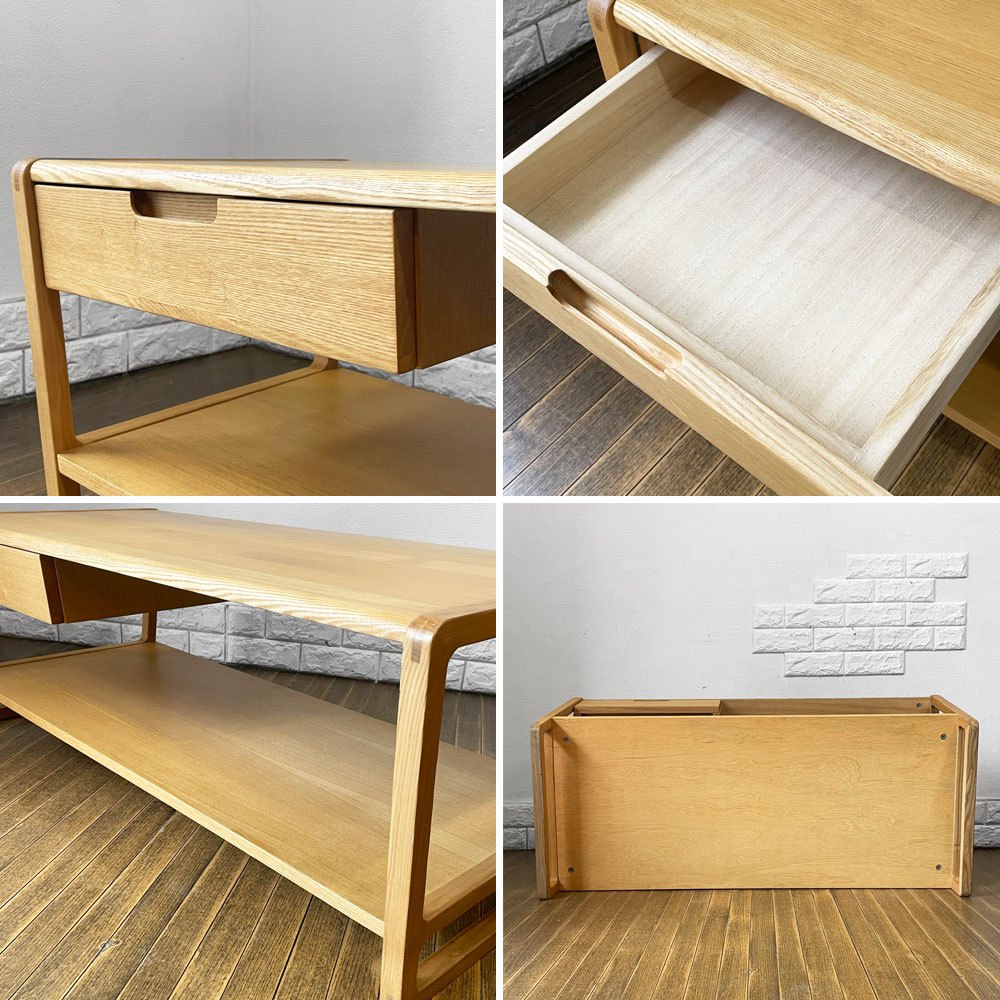 リラックスフォーム RELAX FORM クラム センターテーブル CLAM CENTER TABLE タモ材 W105cm 参考定価￥52,000- ◎
