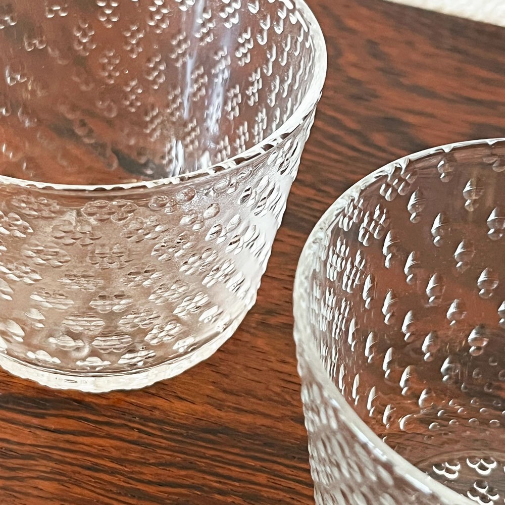 ヌータヤルヴィ Nuutajarvi ツンドラ Tundra グラス タンブラーS オイバ・トイッカ Oiva Toikka 1970s ビンテージ フィンランド 北欧食器 B ◇