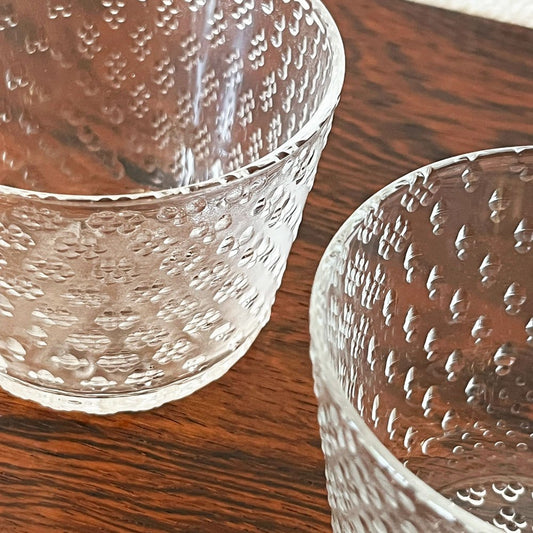 ヌータヤルヴィ Nuutajarvi ツンドラ Tundra グラス タンブラーS オイバ・トイッカ Oiva Toikka 1970s ビンテージ フィンランド 北欧食器 B ◇