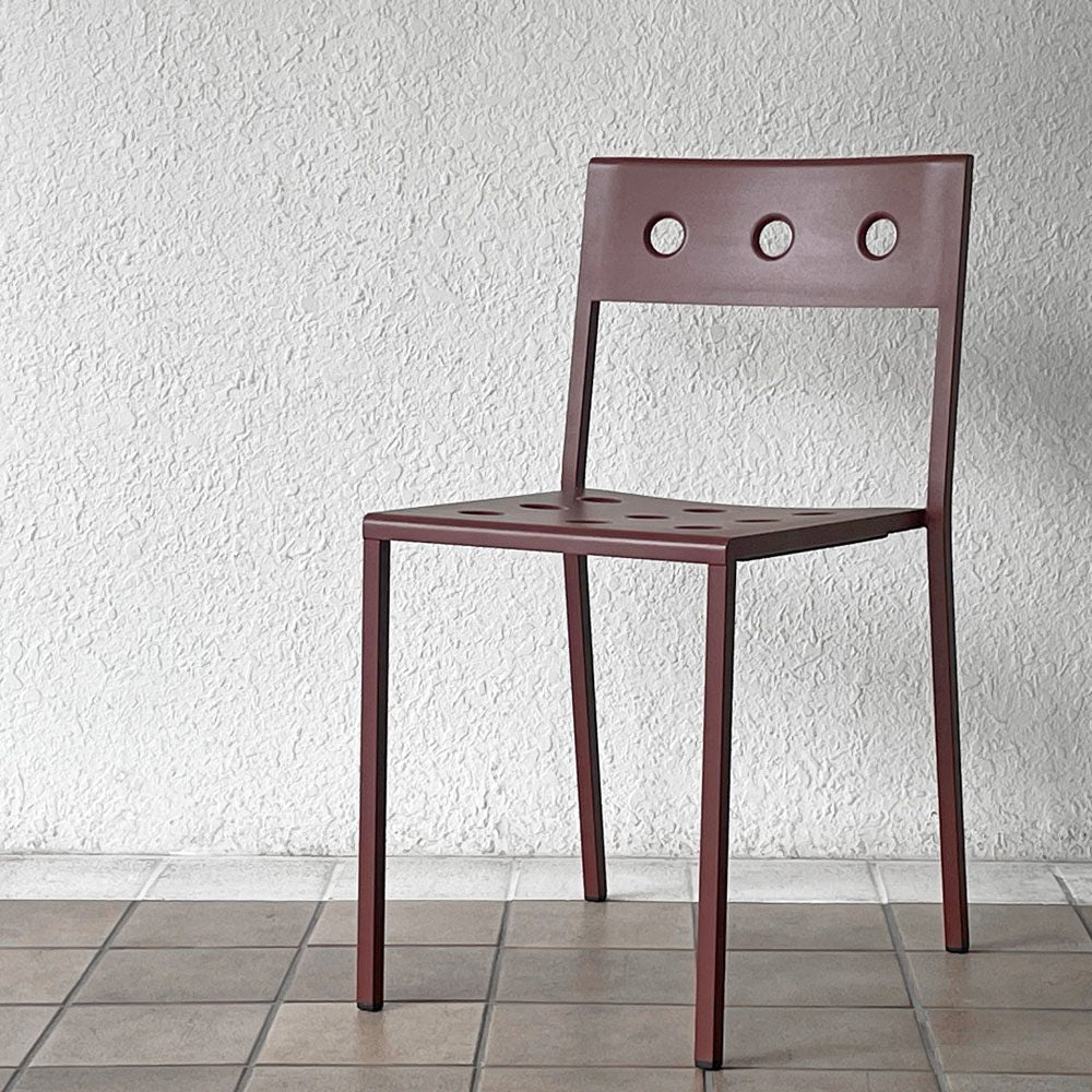 ヘイ HAY バルコニーチェア BALCONY CHAIR 屋外用 ダイニングチェア アームレス スタッキング スチール アイアンレッド 北欧 デンマーク 定価44,000円 A ◇