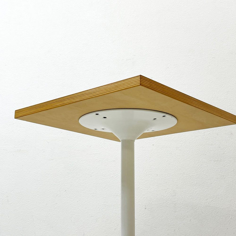オーダーメイド 造作 カフェテーブル サイドテーブル ホワイトメラミン天板 W45cm スチール脚 カフェスタイル ●