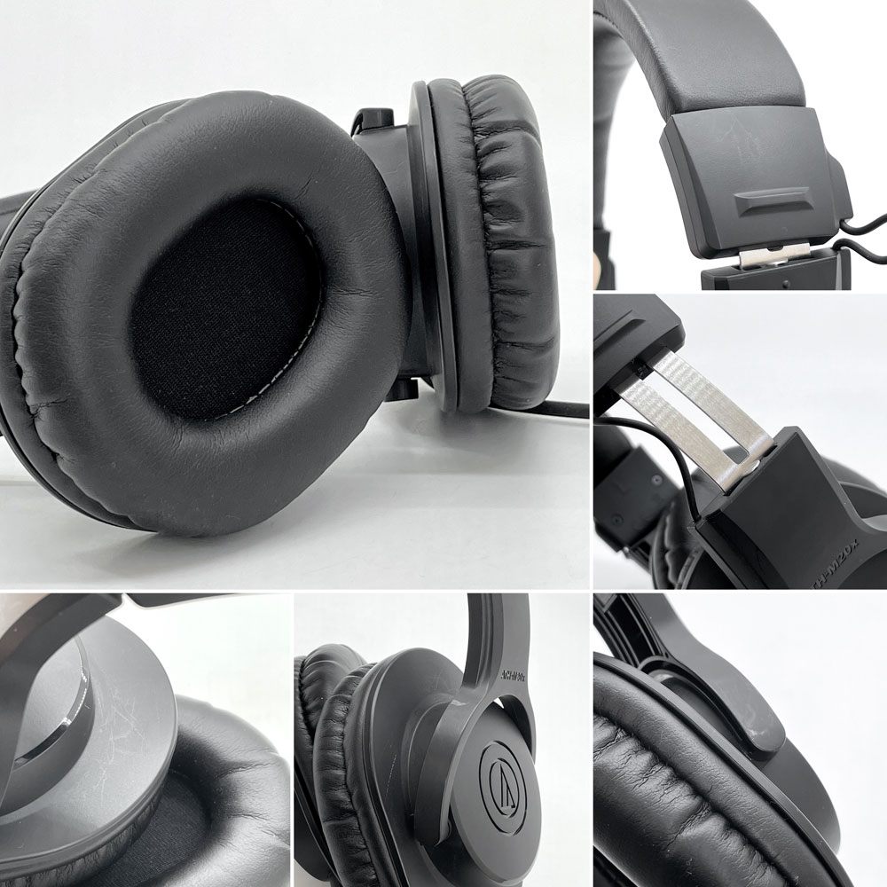 オーディオテクニカ audio-technica ヘッドフォン ATH-N20x ブラック レザーパッド 伸縮アーム ●