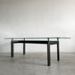カッシーナ Cassina ターブル・テューブ・ダヴィオン 6 TABLE TUBE D’AVION LC6 ダイニングテーブル クリアガラス天板 ブラック脚 W225×D85cm ル・コルビジェ 定価￥1,111,000- 〓