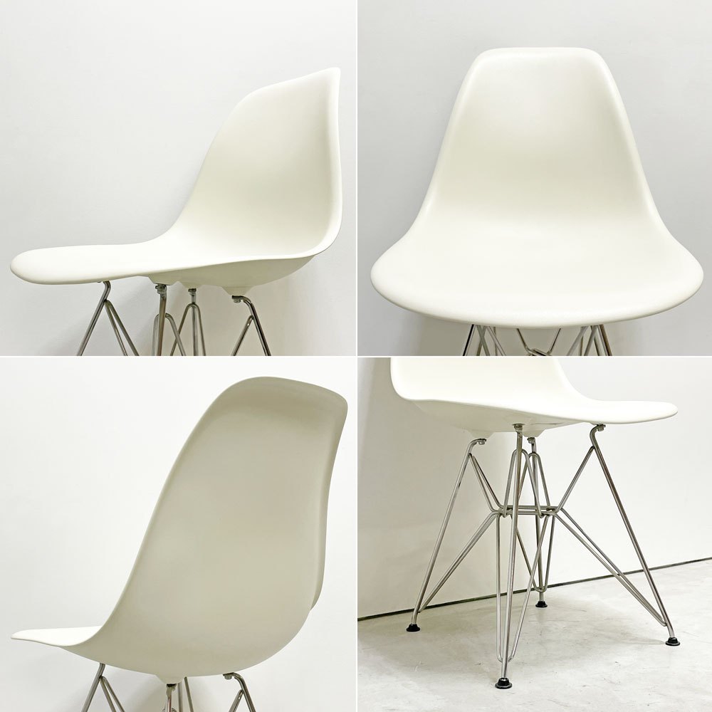 ハーマンミラー Herman Miller サイドシェルチェア ポリプロピレン製 ホワイト エッフェルベース C&R イームズ ミッドセンチュリー ●