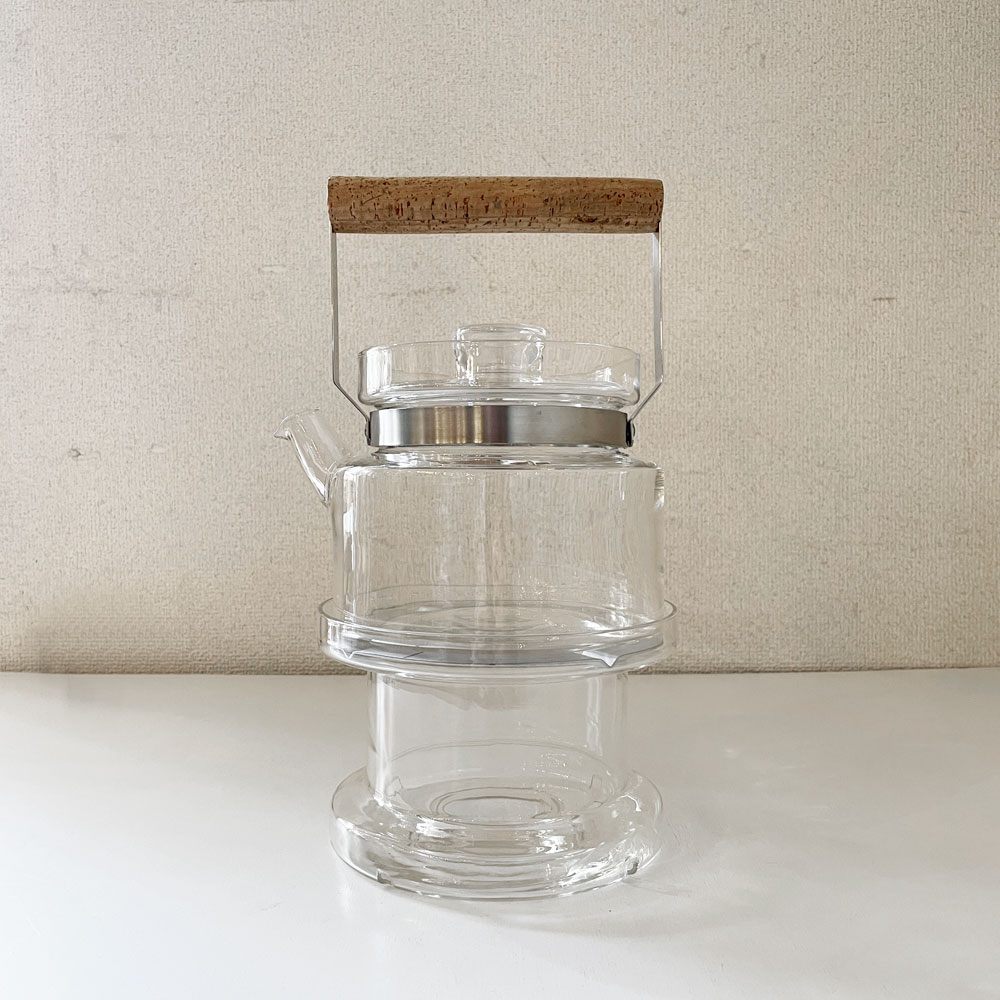 ボダノバ Boda Nova シグネ・ペーション・メリン Signe Persson-Melin ガラスティーポット＆ウォーマー Lサイズ コルクハンドル スウェーデン 北欧雑貨 ◎