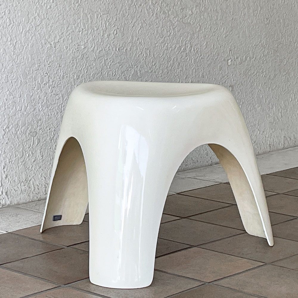 ハビタ habitat エレファントスツール elephant stool ホワイト FRP製 柳宗理 ミッドセンチュリー ビンテージ 名作 希少 ◇