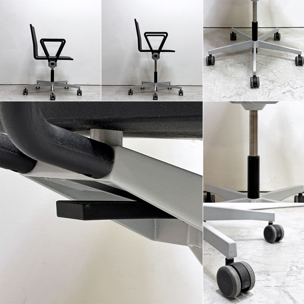 ヴィトラ vitra ゼロフォー 04. スタジオチェア アームチェア ブラック マールテン・ヴァン・セーヴェレン 昇降機能 デスクチェア A ●