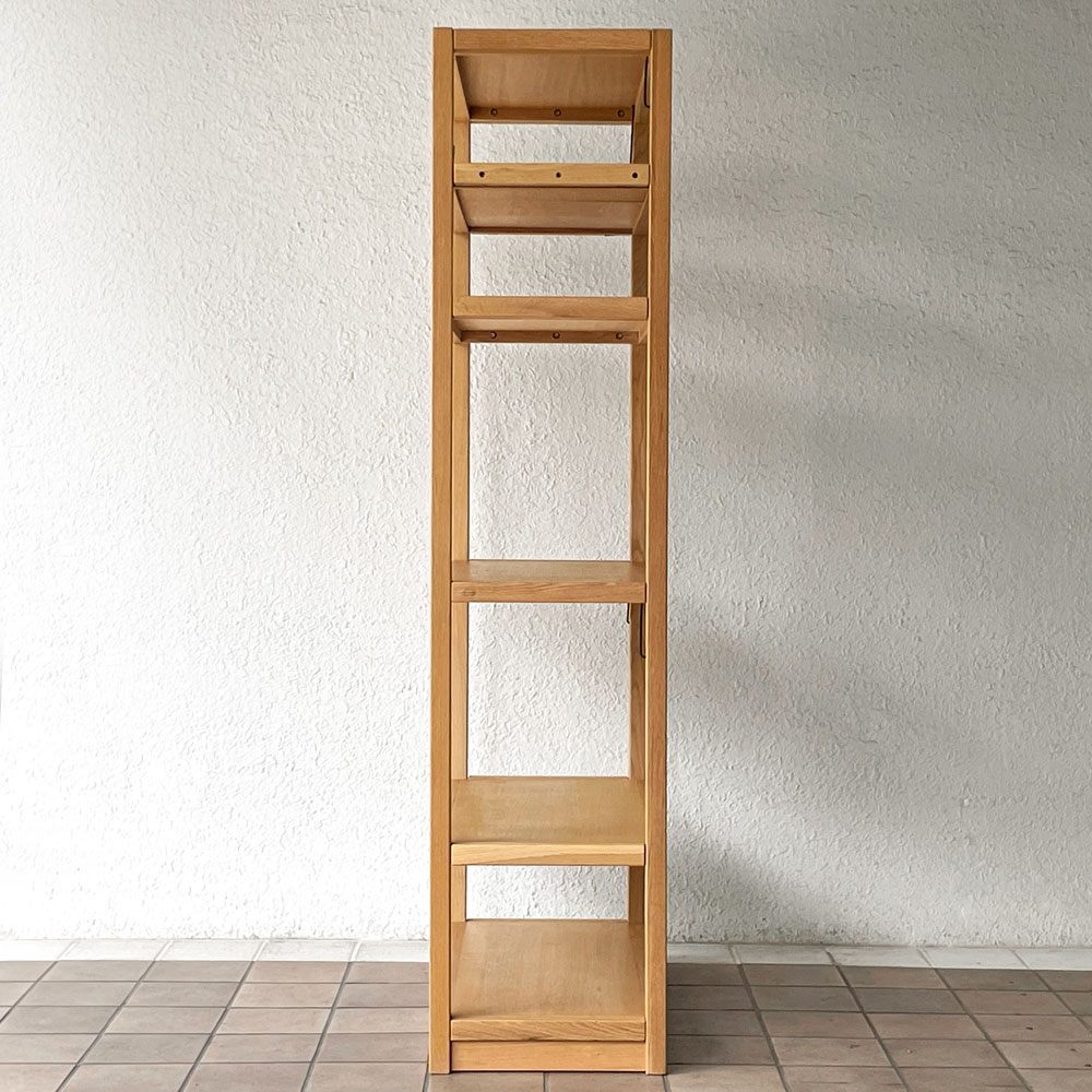無印良品 MUJI オーク材 ユニットシェルフ 大 6段 W87 H175.5cm ナチュラルモダン 廃番 ◇