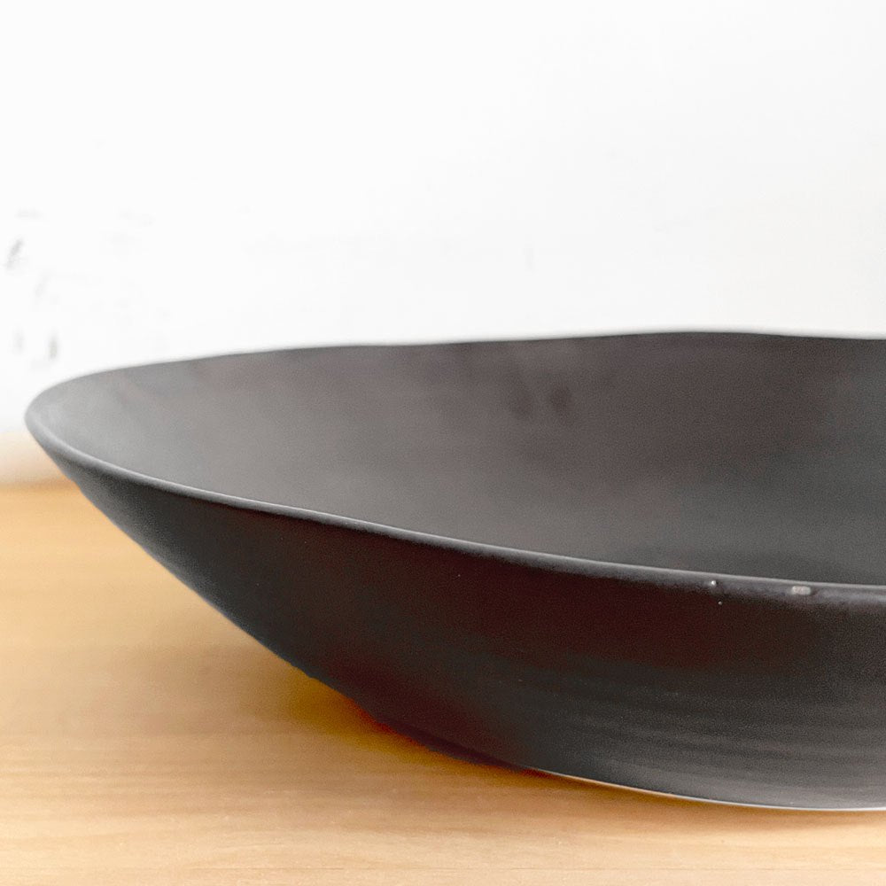 クリスチャンヌ ペロション Christiane Perrochon ストーンウェア STONEWARE ボウル プレート ブラックカラー イタリア 陶器 ハンドメイド 現代作家 ■