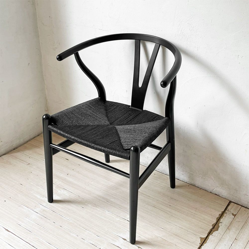 カールハンセン＆サン Carl Hansen & Son CH24 Yチェア ブラックラッカー × ブラックペーパーコード ハンス・J・ウェグナー ビーチ材 北欧家具 定価￥118,800- A ★