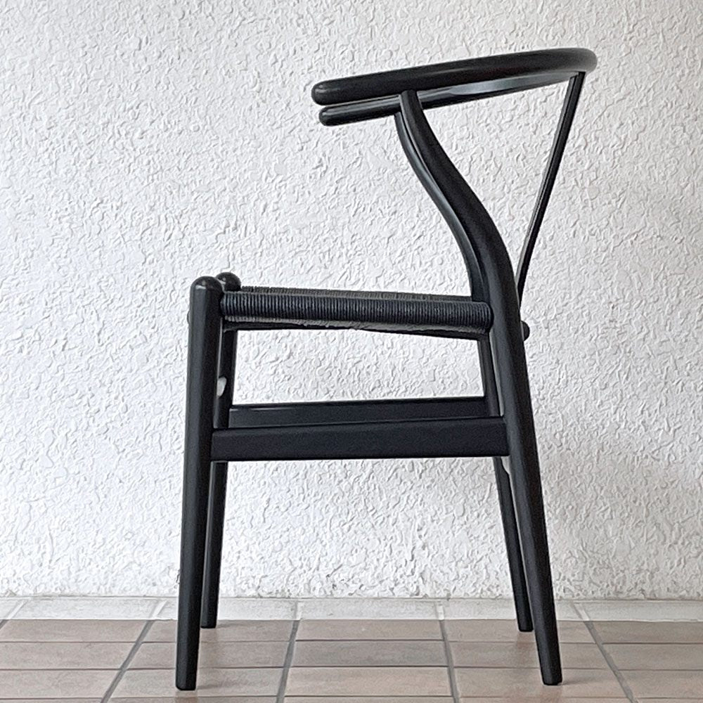 カールハンセン＆サン Carl Hansen & Son CH24 Yチェア ブラックラッカー × ブラックペーパーコード 座面高43cm ハンス・J・ウェグナー オーク材 ◇