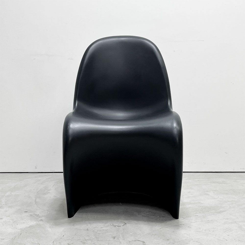 ヴィトラ vitra パントンチェア ダイニングチェア スタッキングチェア ディープブラック ヴェルナー・パントン Panton ミッドセンチュリー スペースエイジ A ●