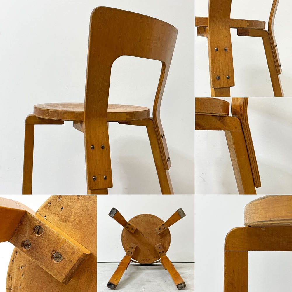 アルテック artek チェア65 CHAIR 65 ウォーレッグ War-Leg フィンガージョイントレッグ 40年代 ビンテージ アルヴァ・アアルト 希少 ●