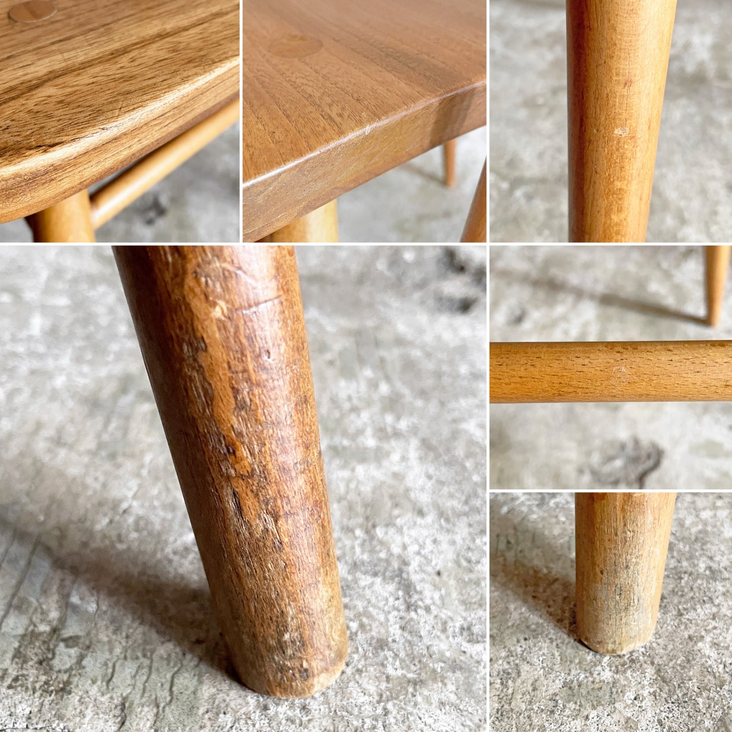 アーコール Ercol スティックバックチェア スピンドルチェア エルム材 UKビンテージ Vintage 英国家具 A ■