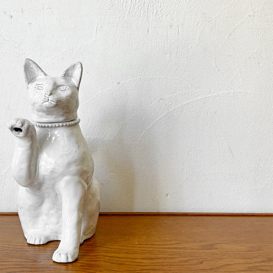 アスティエ Astier de Villatte セツコ コレクション Setsuko collection ティーポット 猫 Lサイズ 参考102,410円 ★