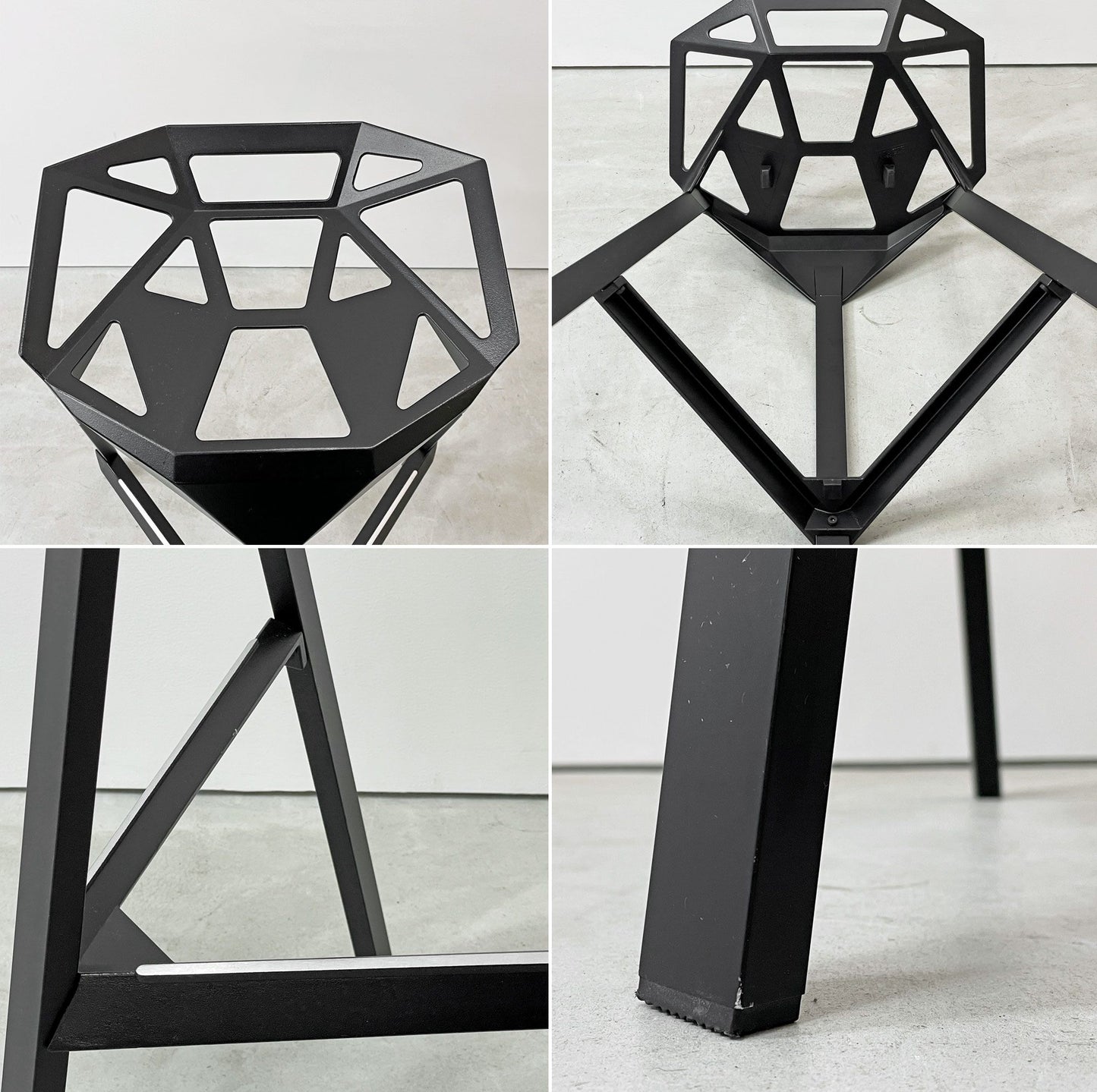 マジス MAGIS スツールワン STOOL_ONE カウンターチェア スタッキングチェア ブラック コンスタンチン・グルチッチ イタリア A ●