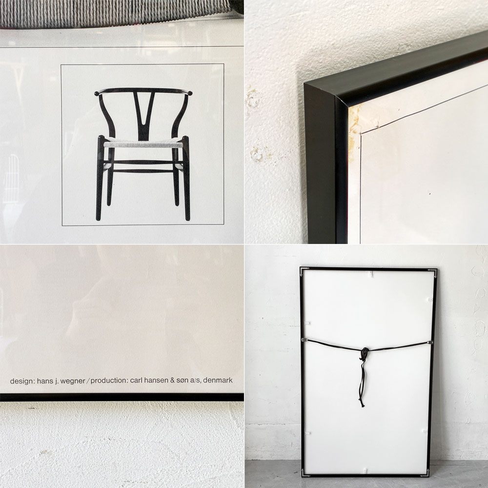 カールハンセン＆サン Carl Hansen & Son Yチェア CH24 ポスター 額装品 アクリル 100 × 62cm ポールサロモンセン Paul Salomonsen ★