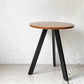 かなでもの KANADEMONO ザ・カフェテーブル THE CAFE TABLE Black Steel 3pin ラウンド ラバーウッド天板 スチール Φ60cm ★