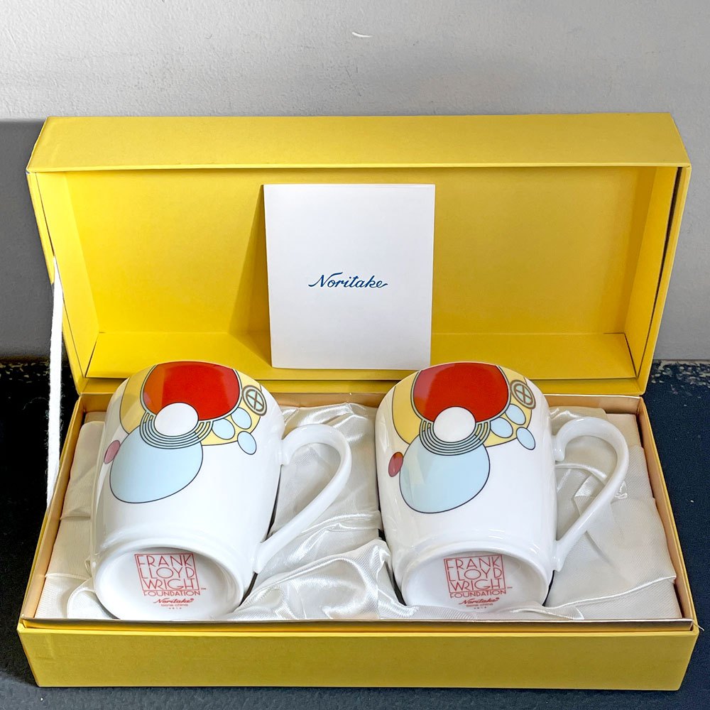 ノリタケ Noritake インペリアル IMPERIAL マグカップ ペア フランクロイドライト Frank Lloyd Wright 帝国ホテル 未使用品 箱付き ■