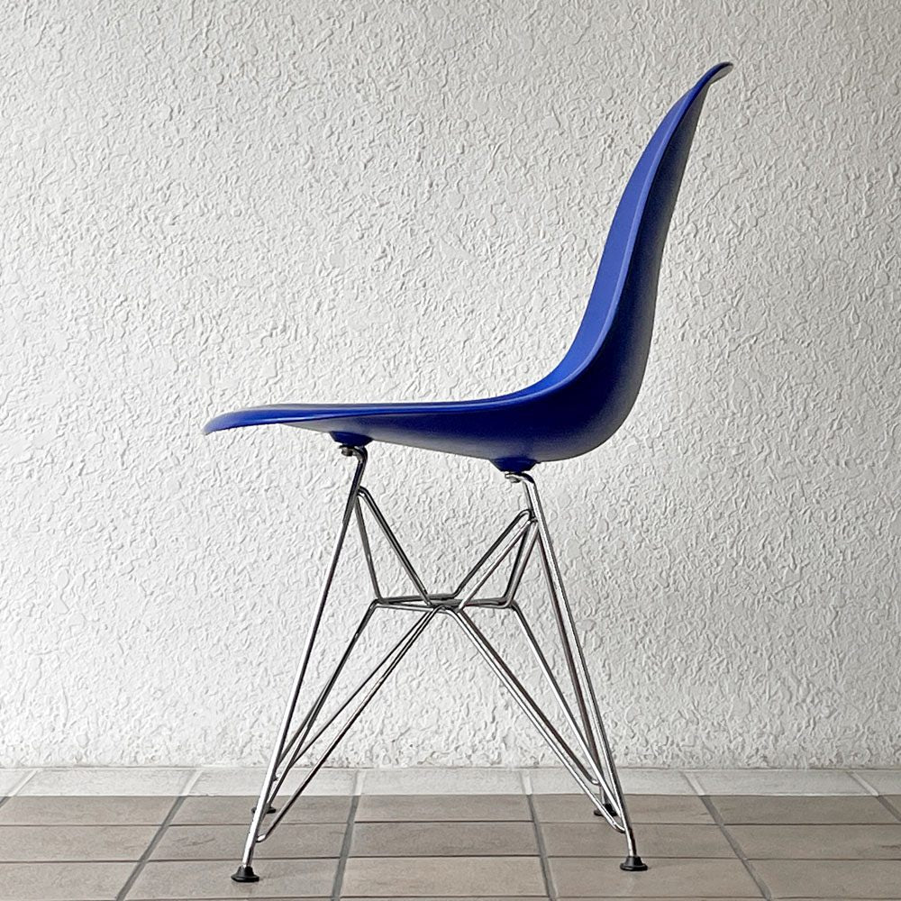 ヴィトラ Vitra サイドシェルチェア エッフェルベース ポリプロピレン製 ブルー 2001年製 C&R イームズ ミッドセンチュリーデザイン ◇