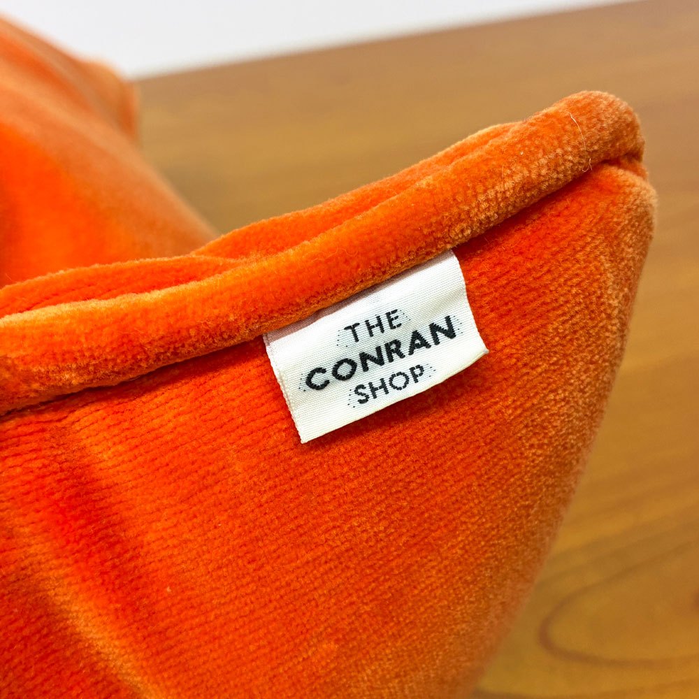 ザ コンランショップ THE CONRAN SHOP ベロア クッション オレンジ 廃盤 ◎