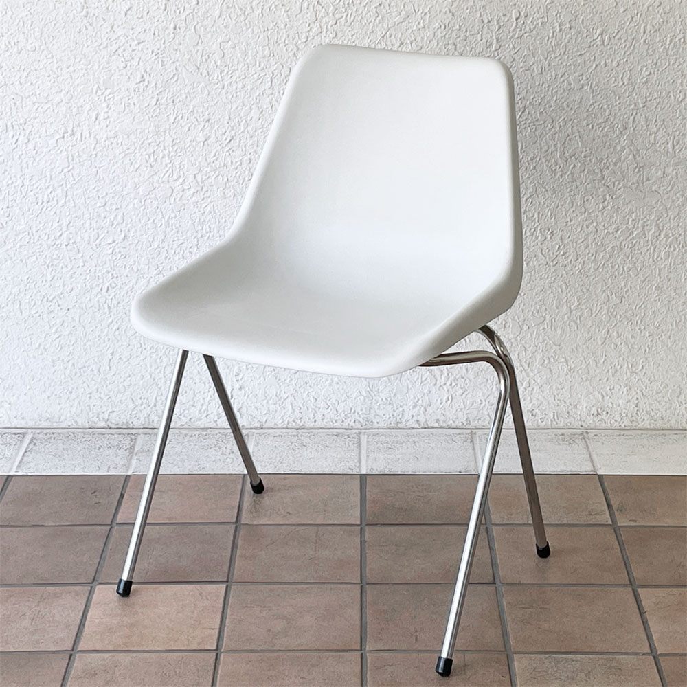 ヒリー HILLE ポリサイドチェア POLYSIDE CHAIR ロビン・デイ ROBIN DAY クローム Chrome イギリス B ◇