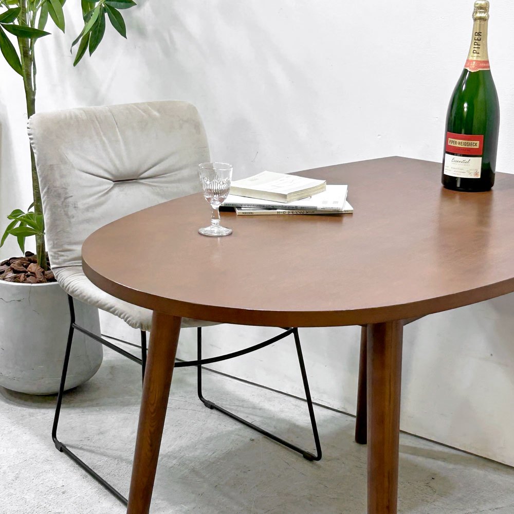 フランフラン Francfranc パルセイロ PARCEIRO ダイニングテーブル アッシュ材 ブラウン W120cm 壁付け ナチュラルモダン ●
