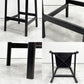 モダンデザイン Modern Design カウンターチェア ハイチェア ハイスツール オーク材 ブラック塗装 B ●