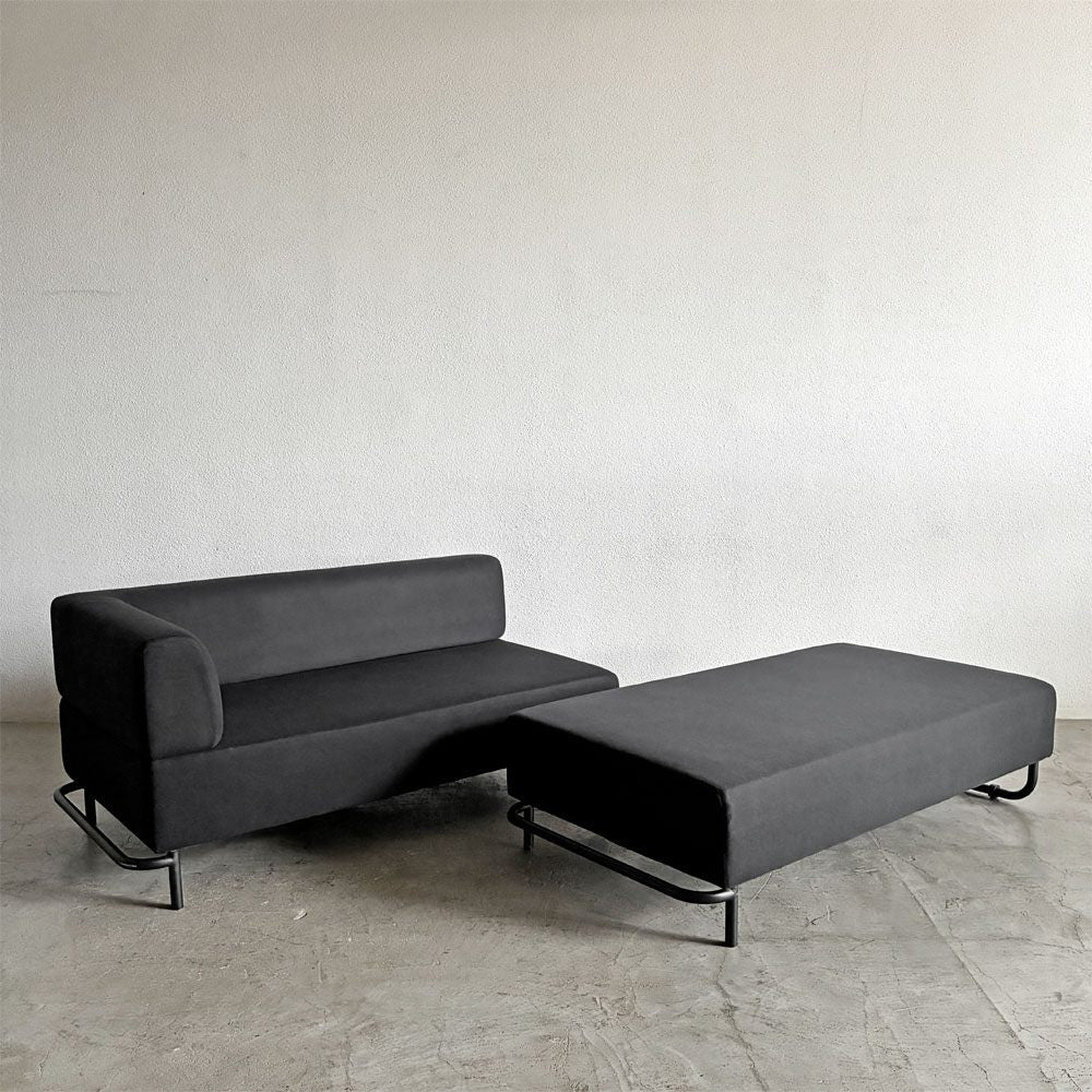 アクタス ACTUS オウンエス OWN-S フラットソファ 背もたれ＆アームなし W145cm スチール脚 カバー欠品 参考定価￥69,300- 〓