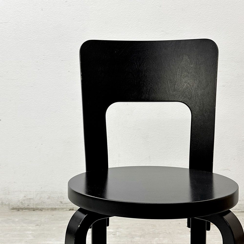 アルテック artek チェア 66 Chair 66 ダイニングチェア ブラックラッカー アルヴァ・アアルト 定価 ￥82,500- ●